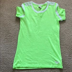 Bright green T-shirt